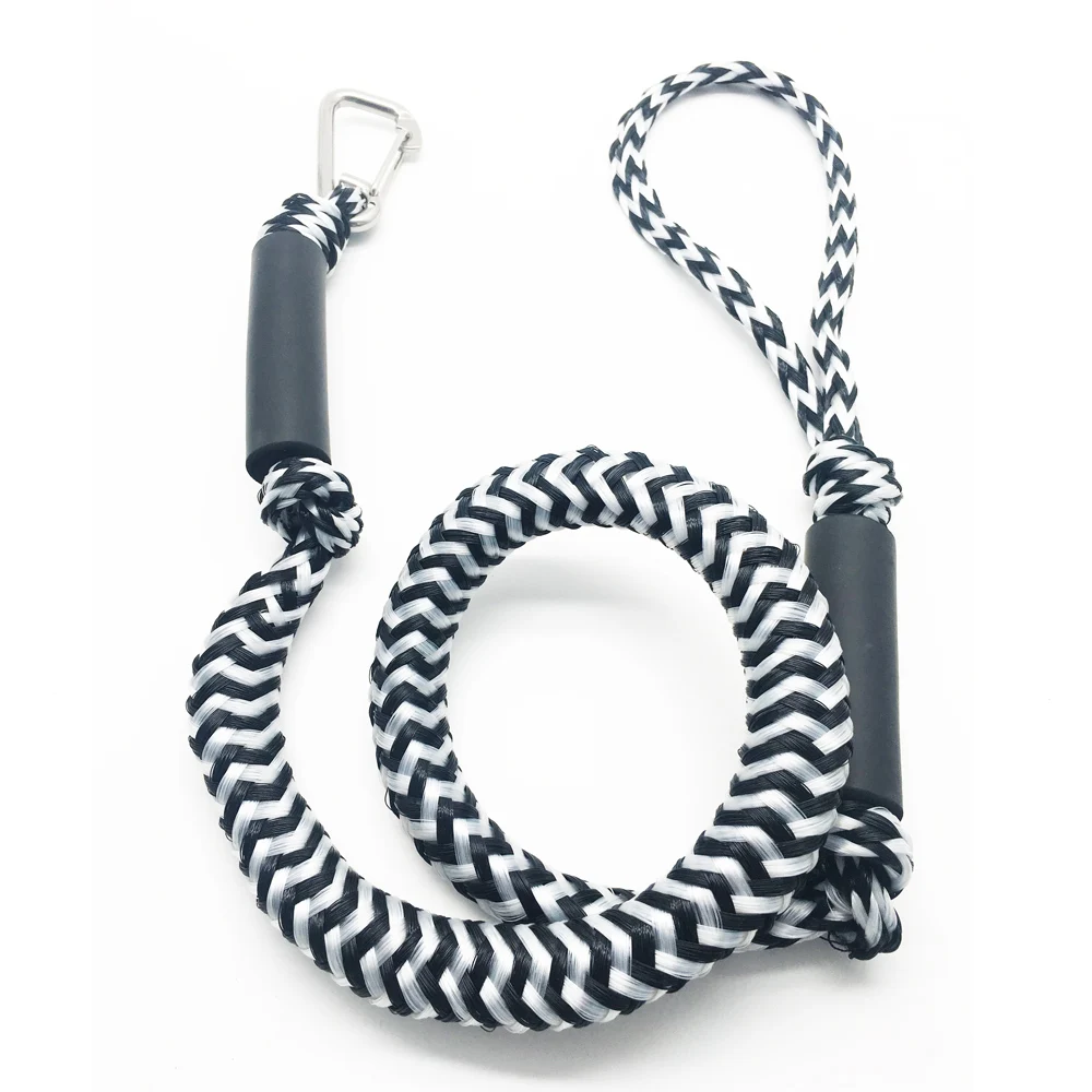 Pwc Bungee Dockline With Foam Float And 316 Stainless Steel Clip,Stretchable Mooring Rope For