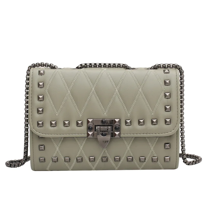 

2021 new trendy fashion popular small square bag rhombus chain messenger bag shoulder bag