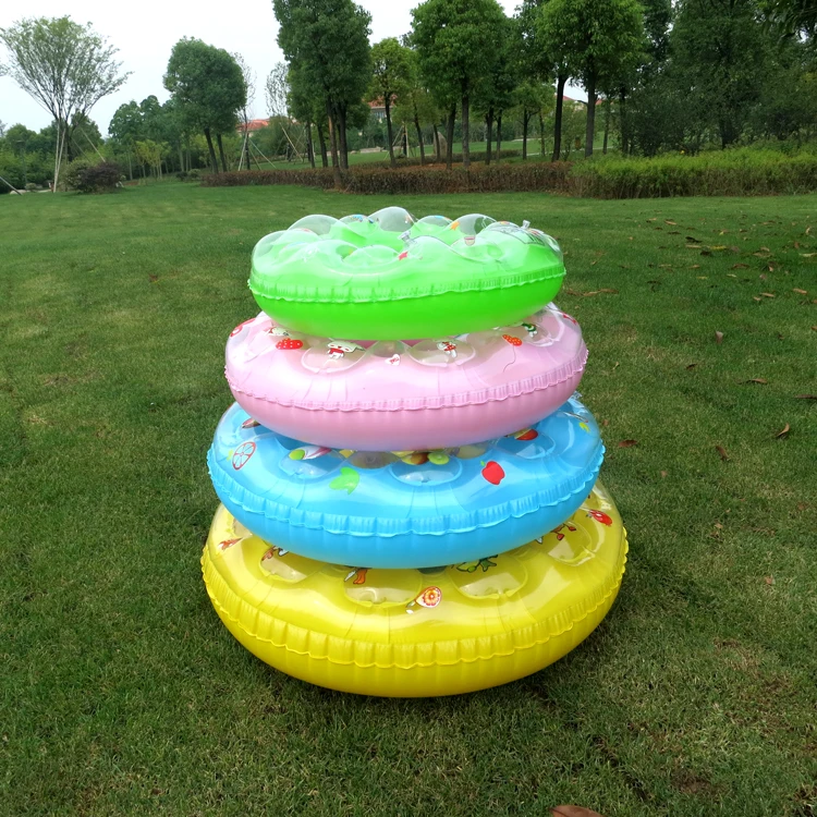 

whole sale Pvc Inflatable float swimming ring for adult and kids, Mixed color