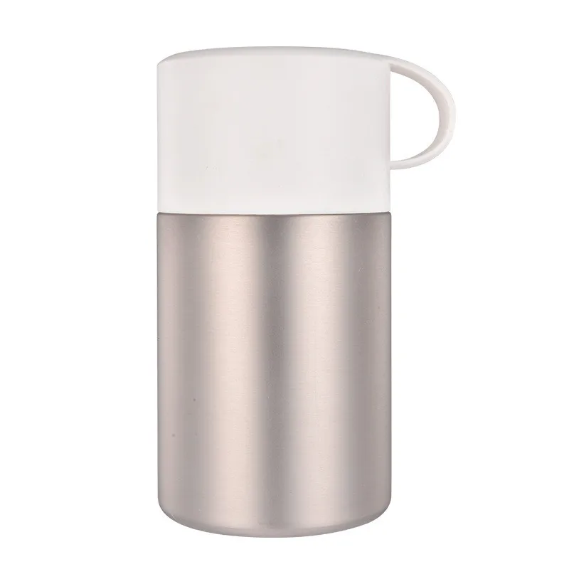 

New Design 1L Vacuum Stainless Steel Container Bento Lunch Box Thermos Food jar with Fold Handle, As picture