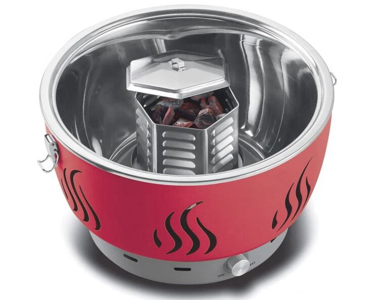 

Hot Sell Tabletop SS Mini Lotus Round Charcoal Grill for Indoor And Camping, Optional