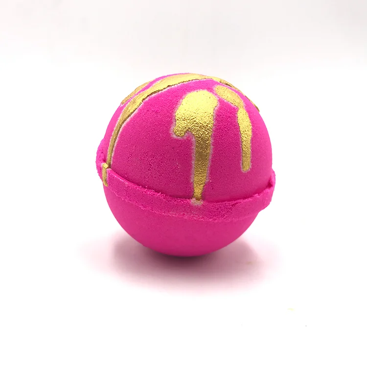 

Wholesale OEM Natural Moisturizing Spa Relaxing special Bubble Bath Bombs with gold shimmer