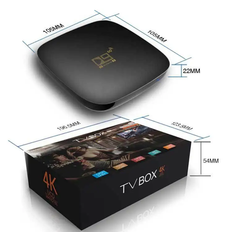 

Factory Price Tv box D9 2.4G 5G WiFi With BT firmware update android 10 smart tv box amlogic 4k set-top box