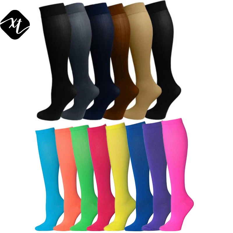 

Wholesale Knee High Custom Compression Sport Socks for women running, Custom color