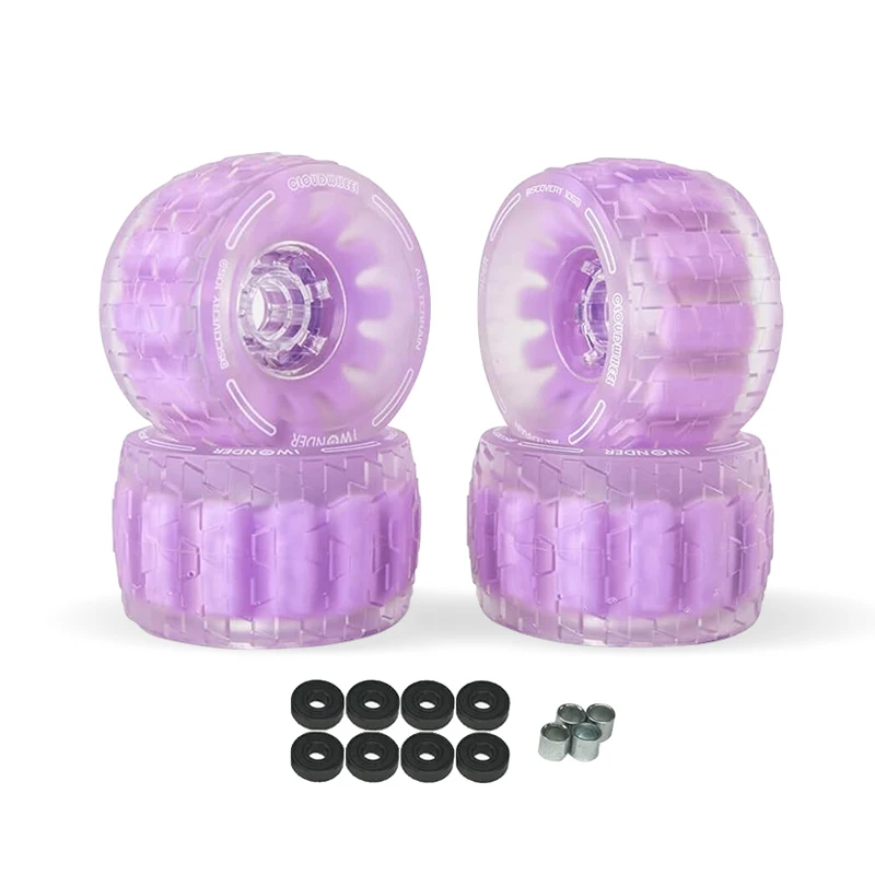 

IWonder electric skateboard longboard 105mm damping foamies core all terrain patent cloudwheel skateboard wheels purple