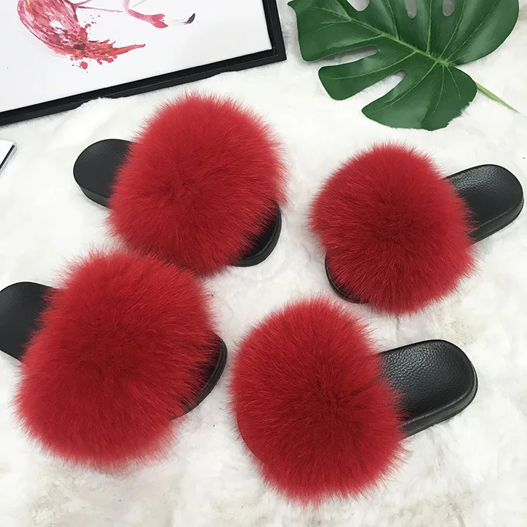 Tik Tok Hot Sale Summer Toddler Fur Sandals Pvc Fluffy Slippers Faux ...