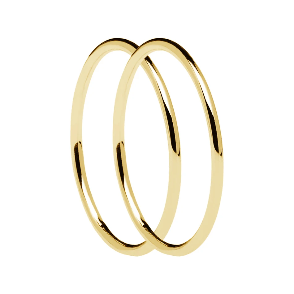 

Fashion Jewelry Brass Ring Gold Plated Double Simple Rings For Women Engagement