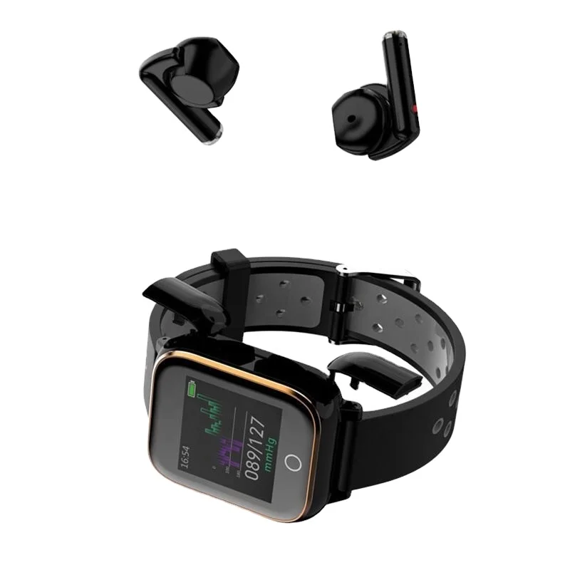 

2 in1 music mp3 earbuds smart watch sport m6 smartwatch with tws wireless earphone
