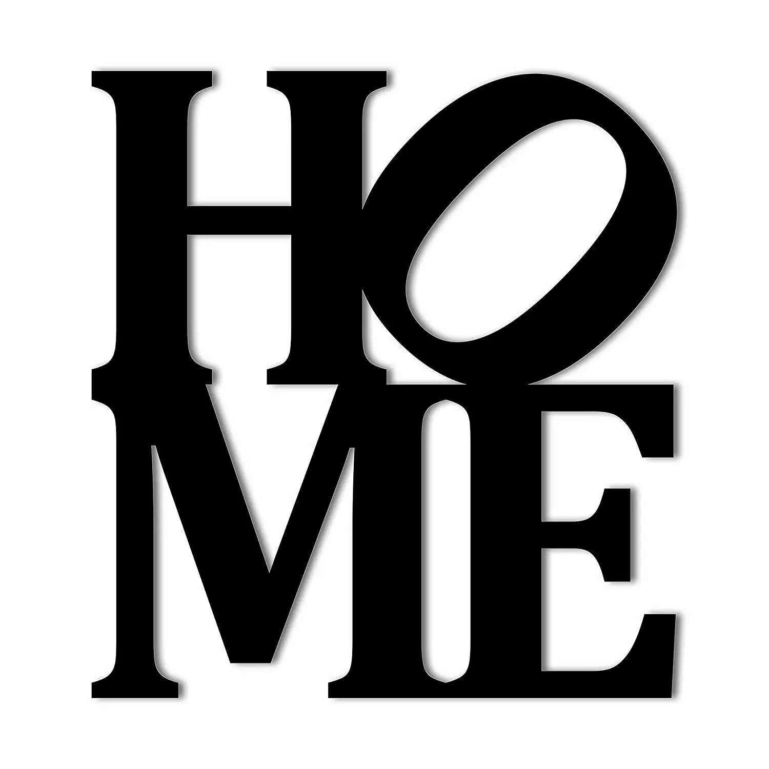 

Home Decor Decorative Accent Metal Art Wall Sign, Black