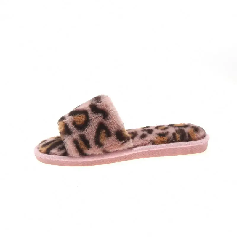 

FWholesale Fashion Style Anti Slip Women Indoor Slipper Open Toe Fur Slippers, Picture