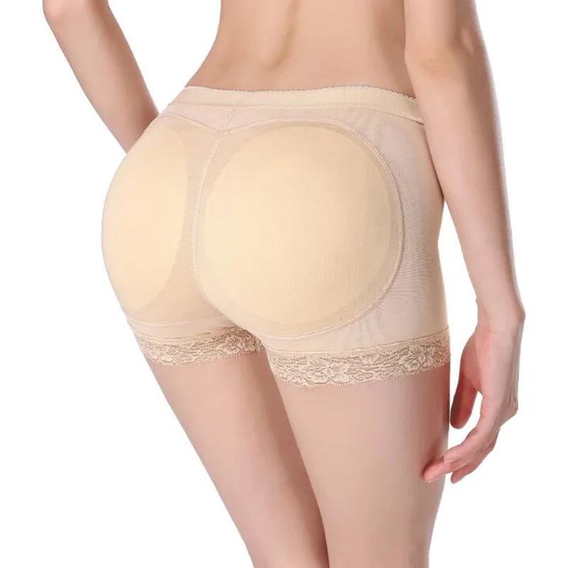 

Plus Size Women Butt Booty Lifter Shaper Bum Lift Pants Buttocks Enhancer Briefs Safety Short Pants, Khaki/black