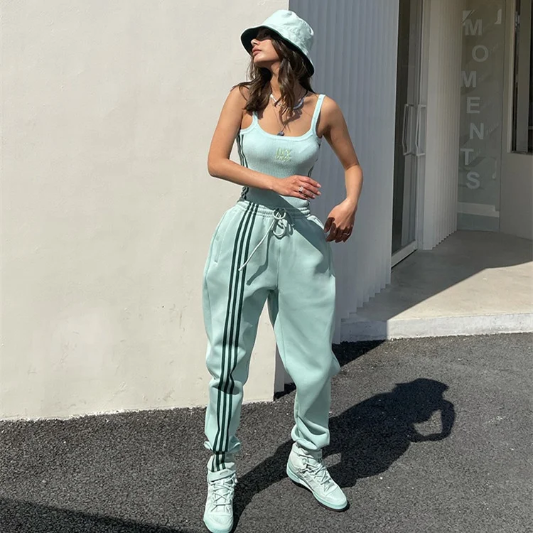 

2021 high quality custom oversized long harem pants women sweatpants jogger pants women
