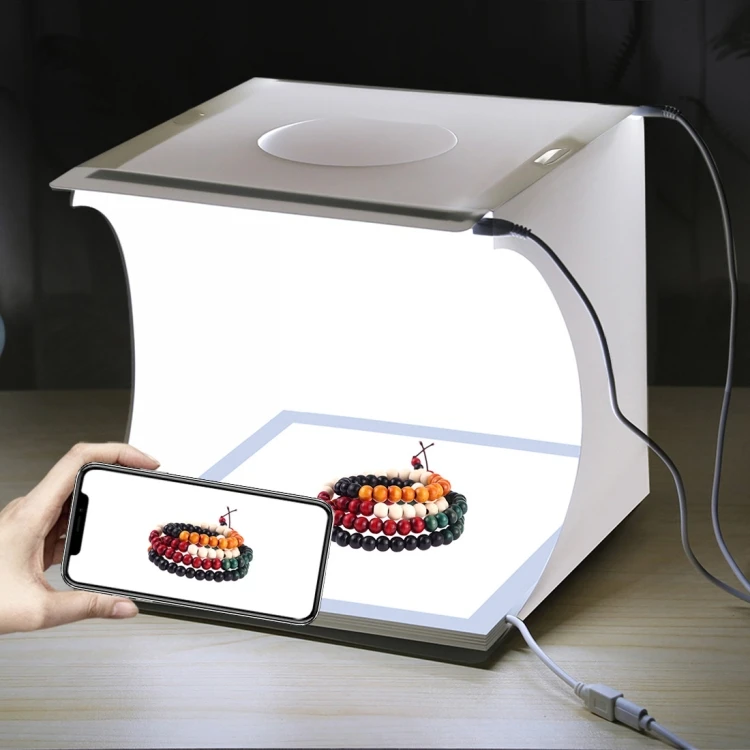 

New Product ideas 2022 Mini Portable PULUZ 20cm Folding 550LM LED lightbox TableTop Softbox product Photography photo Studio box