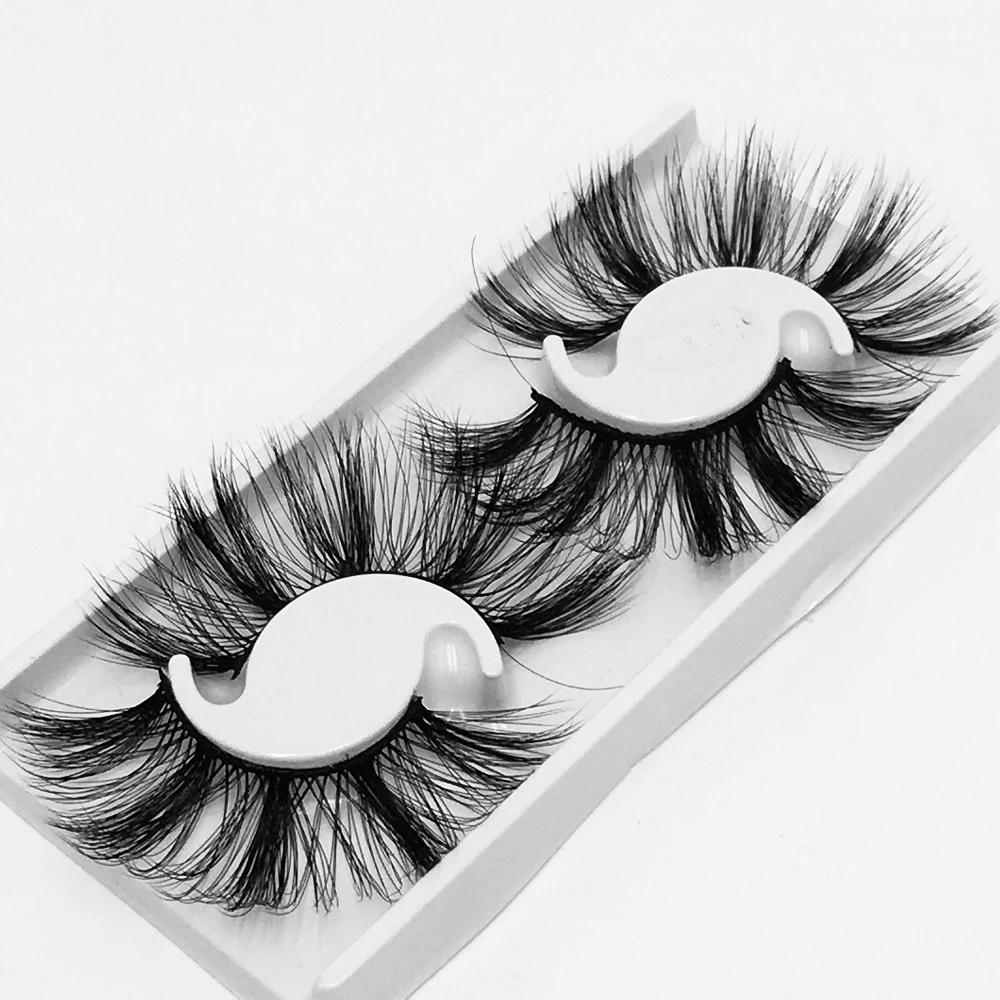 

SKONHED Mink Hair Lashes wholesale vendor 25mm 5D False Eyelashes With Eyelash Box Own band natural lasheswholesale