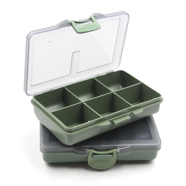 

Wholesale Green Carp Fishing Box Accessories Square Waterproof Plastic Tackle Fishing Lure Box Carp box