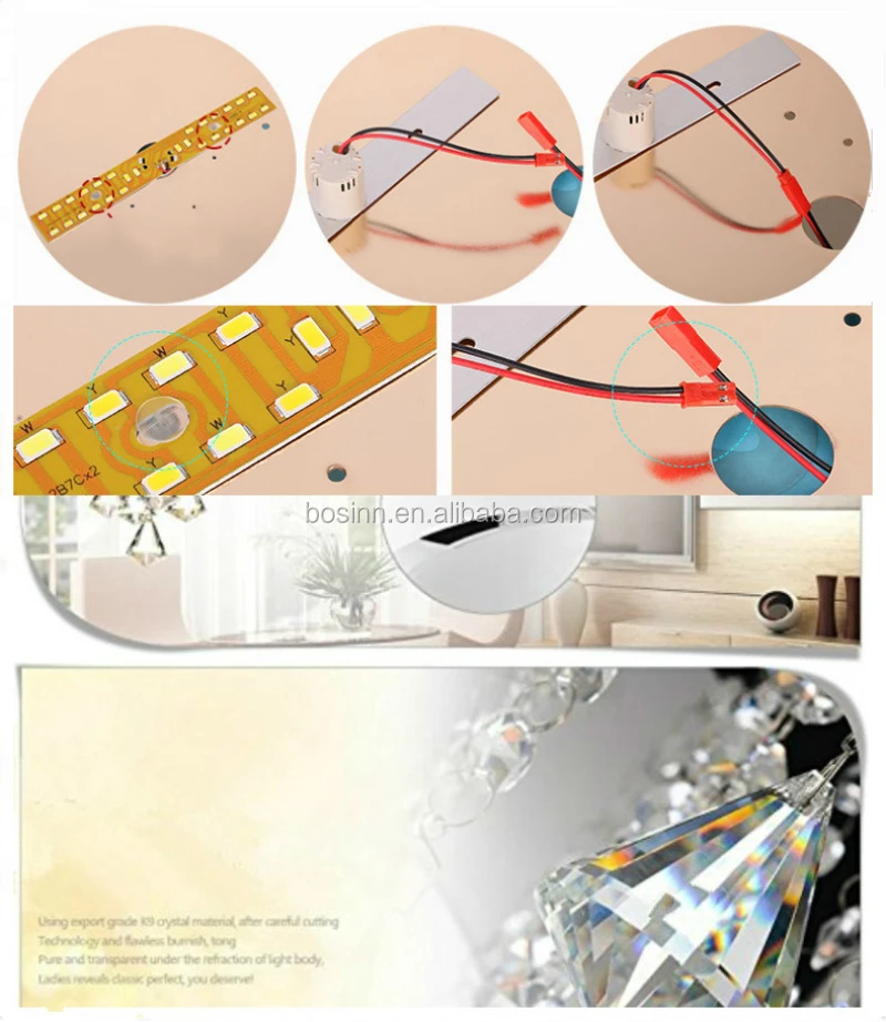 Lámpara Colgante De Cristal Redondo Dorado,Candelabros Decorativos Para