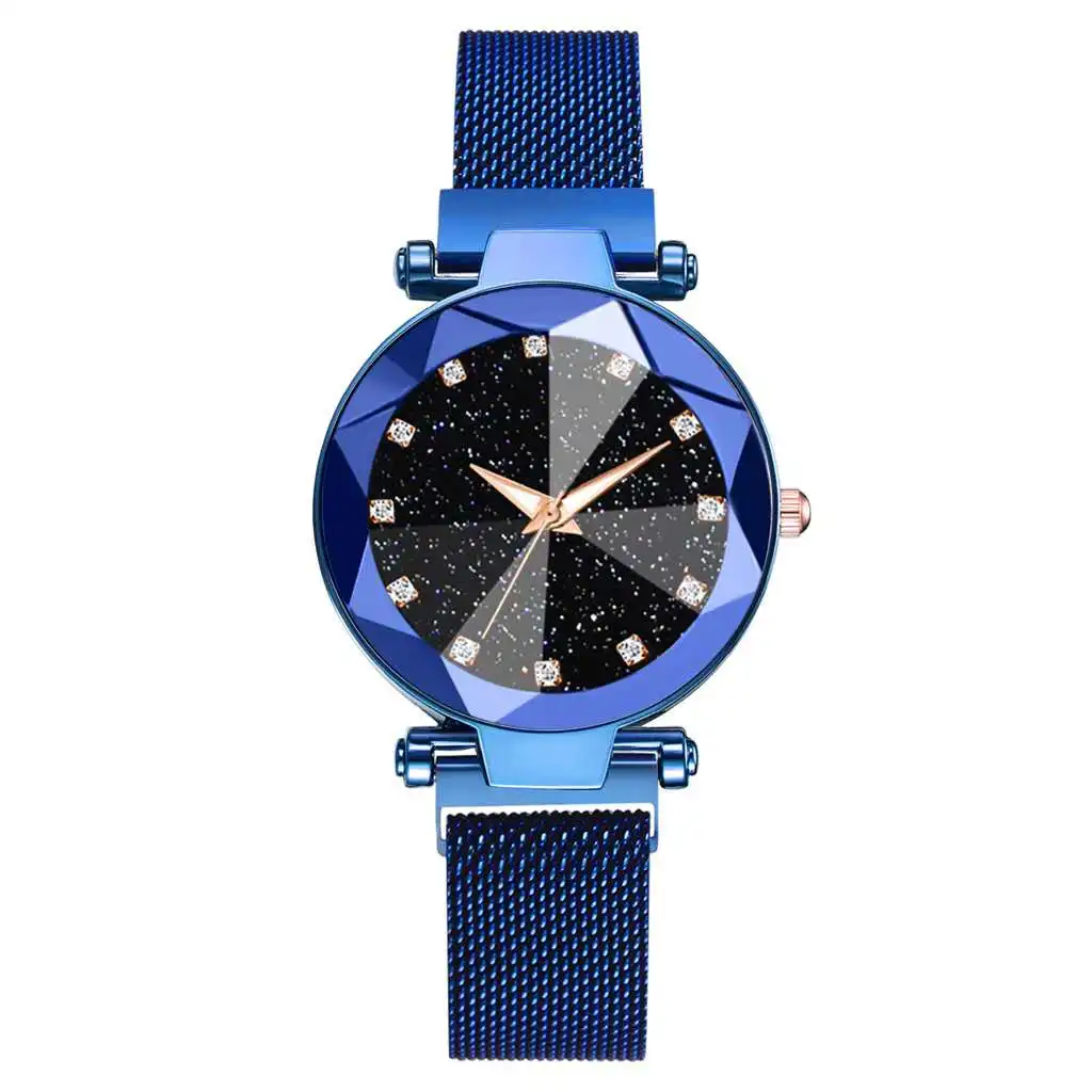 

Ladies Magnetic Starry Sky Clock Luxury Women Watches Fashion Diamond Quartz Wrist watch, Customize