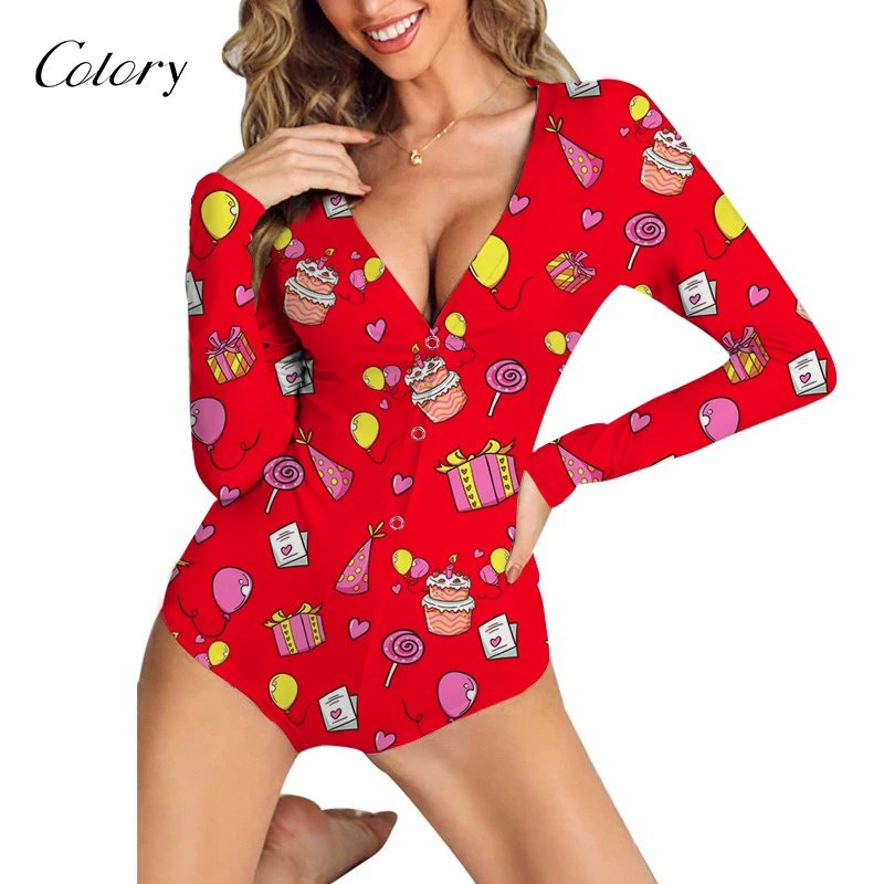 

2021 Wholesale Sexy Holiday Onesie Pajamas For Women Back Flap, Customized color