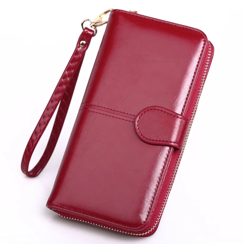 

Women Wallet Blocking Zip Around Clutch Purses Leather Wallets for Women Wholesale Card Holders Purses Bag With ID Window