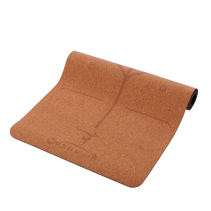 

Portable waterproof natural rubber cork yoga mat for gym use, Customized