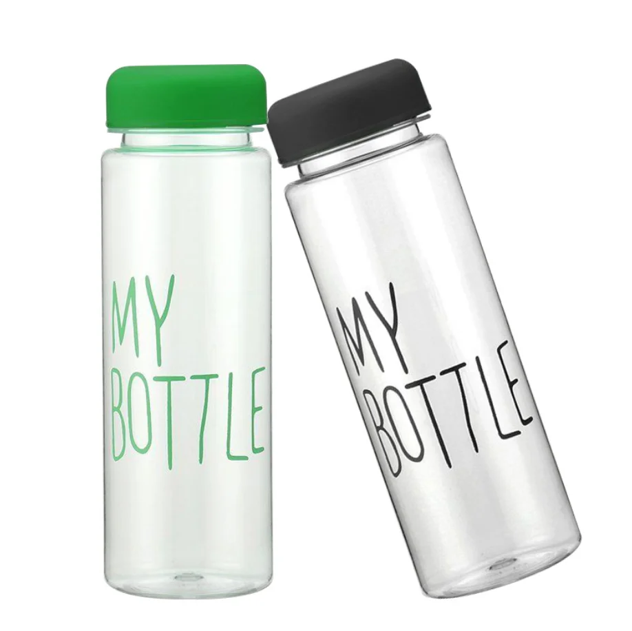 

Customized Logo Plastic Water Bottle 500ml/16 oz My Bottle BPA Free Travel Portable Sports Water Bottle, Customized color