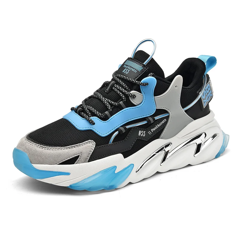 

2021 New Design All season Fashion Cheap High Quality Shoes Men Running Leisure Sports Shoes Sneakers, Blue, white and black