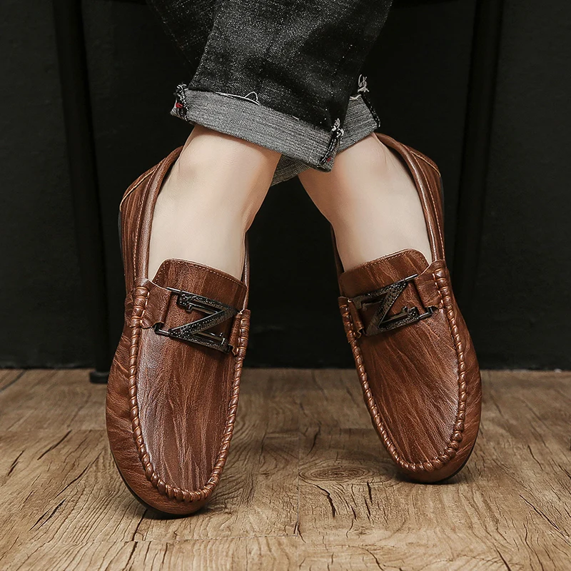 

New Design Men's Casual Men's Loafers Casual Driving Leather Shoes genuine leather men shoes