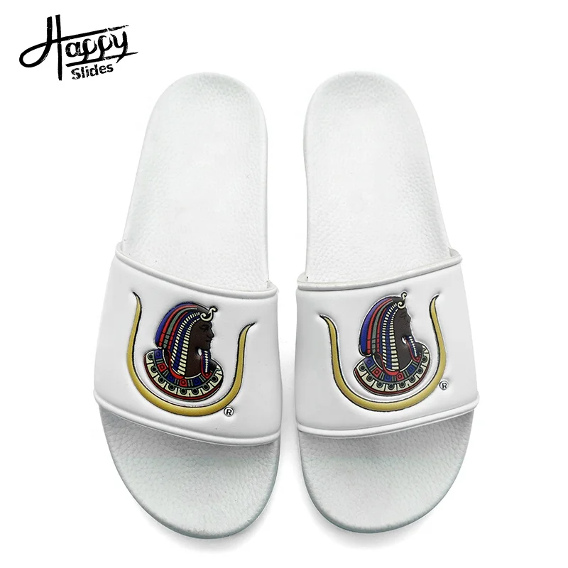 

Happyslides Mens Shoes Slippers Custom Design Logo Slides 2021 Custom Men Slipper Sandal Pvc Men Stylish Sandal summer Sandals