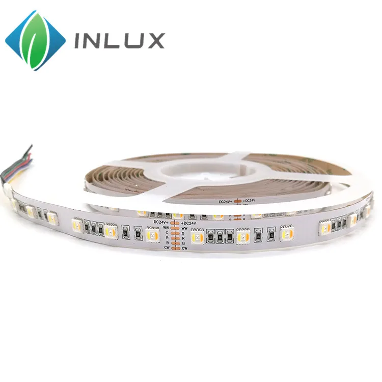 LED Strip Light Waterproof Tape 60 DC 24V SMD 5050 RGBW Flexible LED Light strip for Living