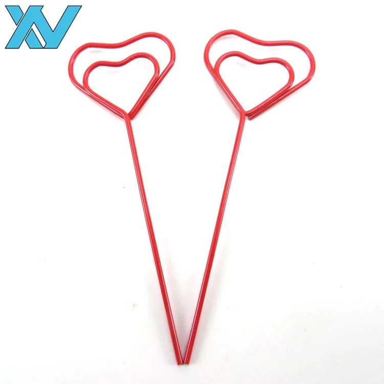 
Metal Silver color Lovely Heart design wire Memo clip. Paper clip. Binder clip,promotional gift 85mm 