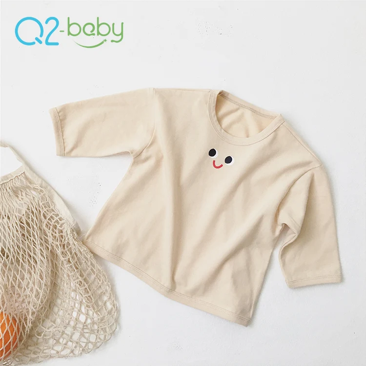 
Q2-baby Cute Cartoon Eye Printed Soft Cotton O-Neck Long Sleeve Baby T-Shirt 