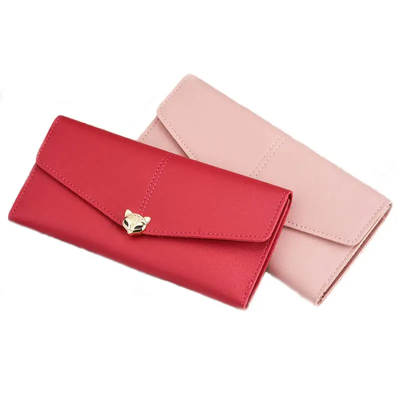

YS-W059 New fashion pu leather thin wallet long design ladies clutch purse