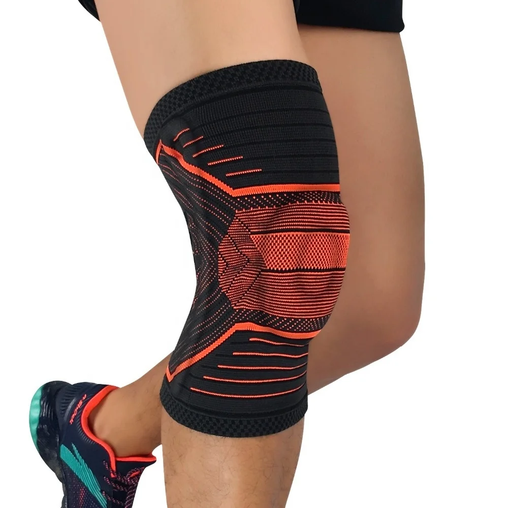 

Customized knitted Knee Compression Sleeve Breathable Knee Support For Sports, Blue, green, orange