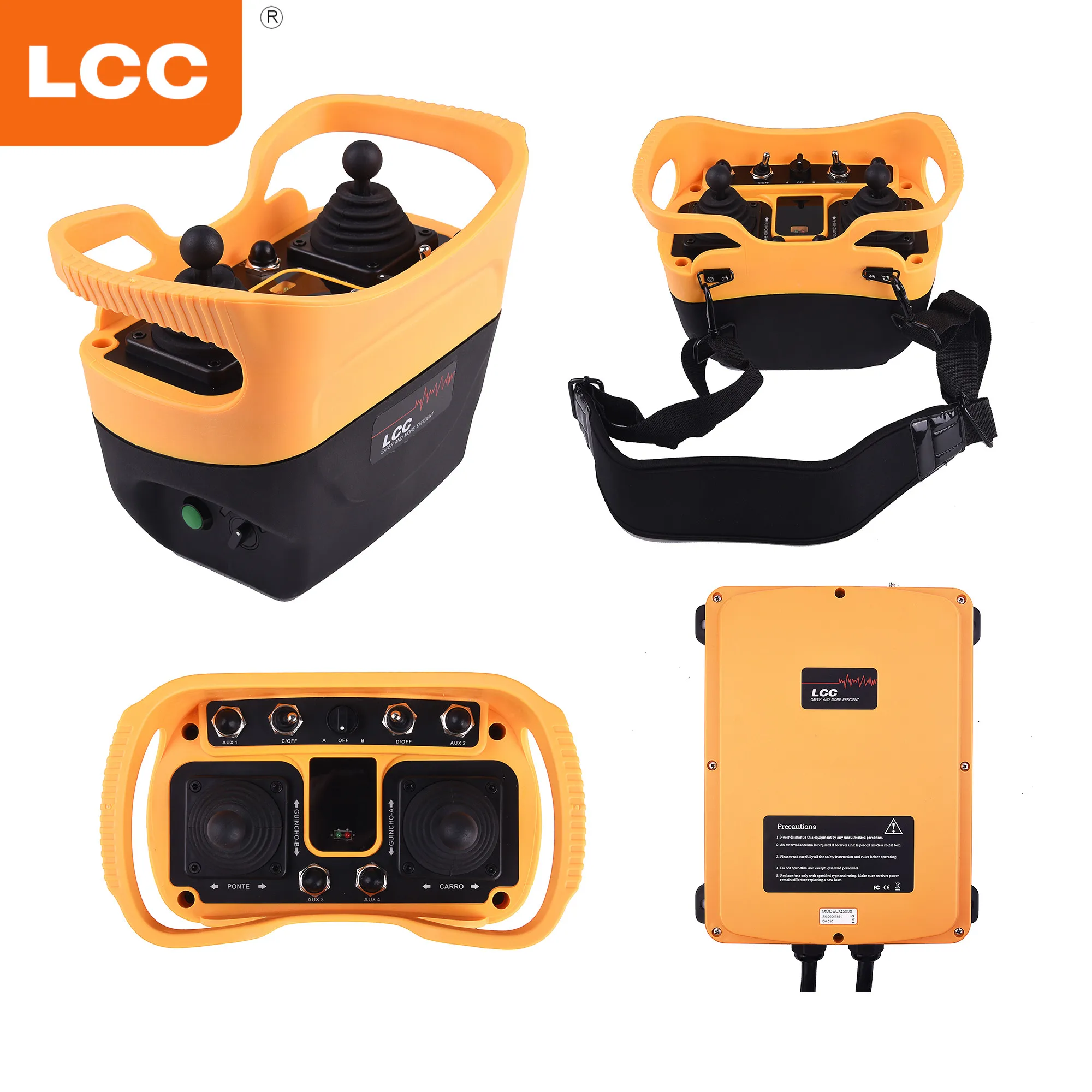 

Q5000 joystick radio hetronic remote control for concrete pump truck car cable cutter, Yellow + black