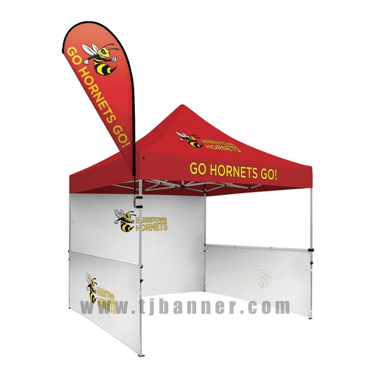 

3x3 Pop up trade show tent with roof and side walls