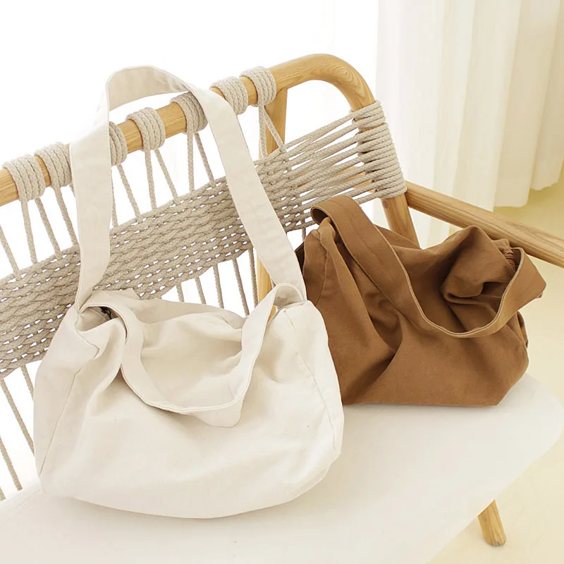 

2021 fashion custom large capacity handbag casual wash canvas single shoulder female crossbody bag wholesale, Customized