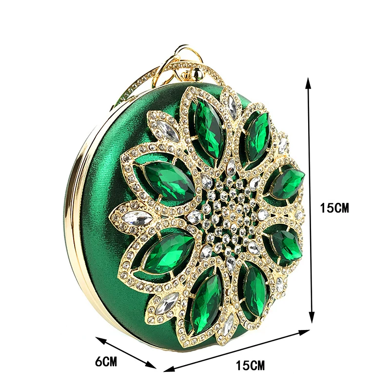 Luxy Moon Green Floral Wristlet Clutch Bag Size