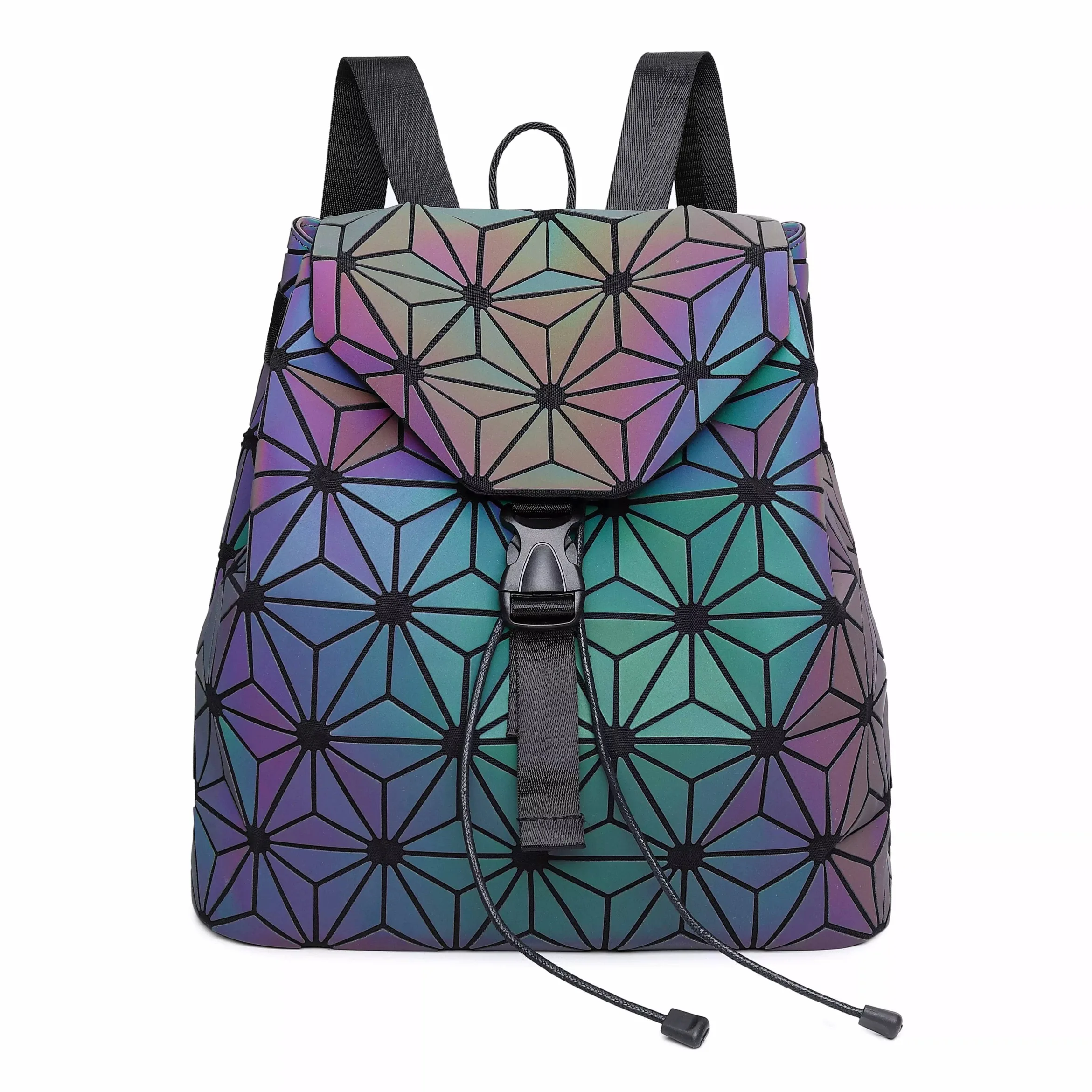 

geometric luminous backpack bags 2021 new Travel Bags for School Back Pack holographic Bao Backpacks, Black, silver, white, red, rose, blue