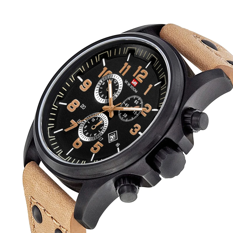 

Military Outdoor Field Sports Military Watch Quartz Watch Calendar Waterproof Belt Men's Watch, 4 colors