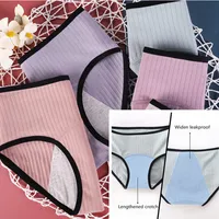 

wholesale Menstrual Leak Proof Organic Cotton Protective Girls Hipster Underwear Physiological Women Period Panties