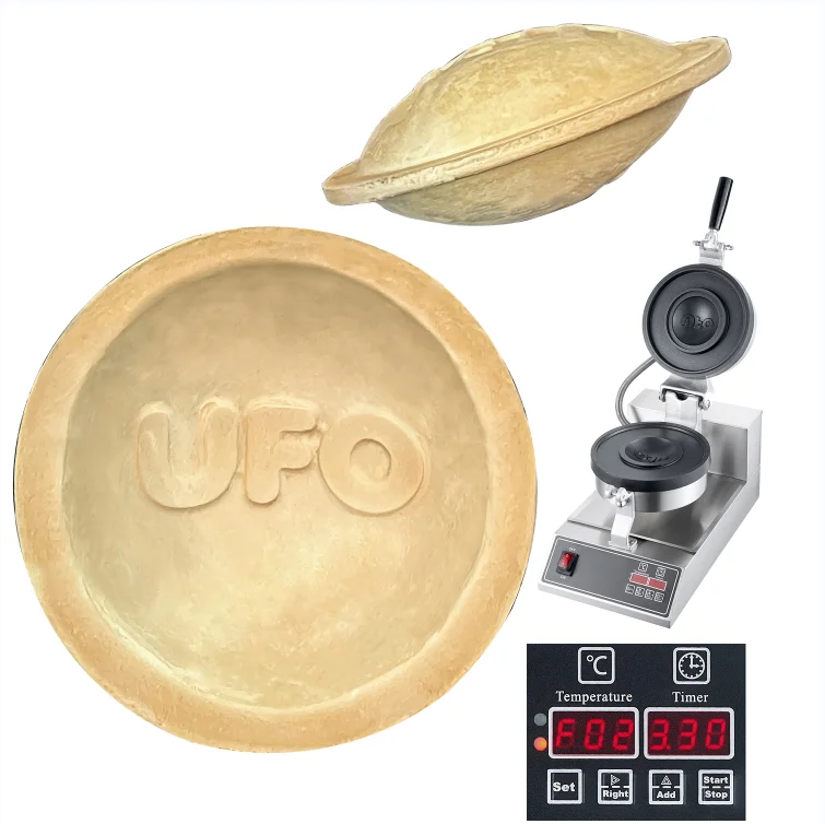 

Waffle Maker Manufacturer Commercial Non-stick Flying Saucer Panini Sandwich Press UFO Burgers Making Machine