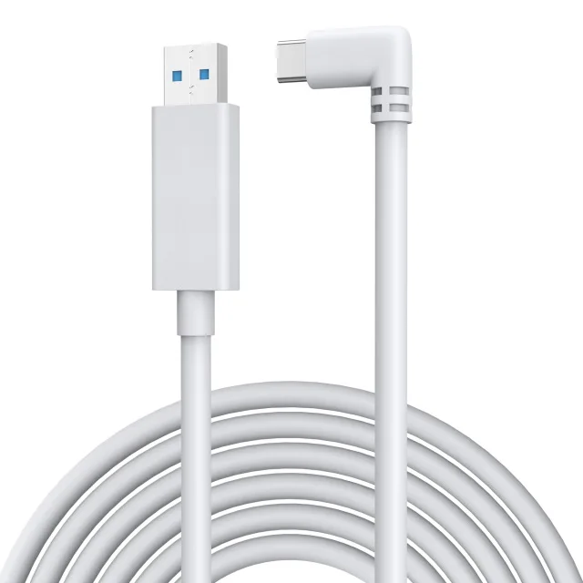 

White Stable 5M USB 3.2 Gen 1 Type-C Cable Oculus Quest 2 Link Cable, Black/white