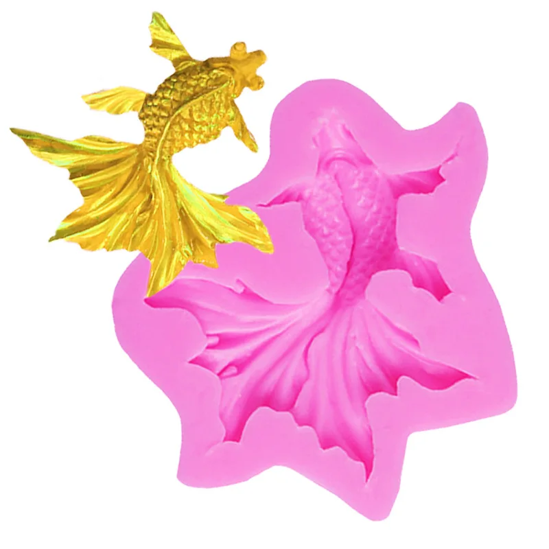 

Goldfish Carp Silicone Mold Fish Tail Shape Fondant Cake Pastry Mold Chocolate Decoration Baking Crafts Bakeware Tool Accessorie