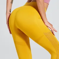 

High Waist Yoga Pants Mesh Gym Seamless Leggings Elastic Exercise Tights Women Pants for Fitness scrunch butt Yoga Leggings