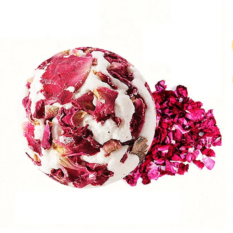 

Oem Custom Rose Lavender Dried Flower Natural Bath Bomb Fizzy Private Label Bath Fizzies