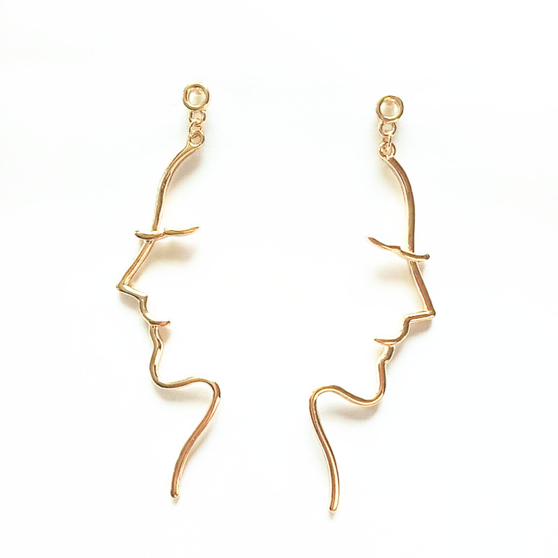 

Fashion Abstract Hollow Out Face Dangle Earrings For Women Statement Long Drop Earrings Jewelry Earrings boucles d'oreille, Colorful