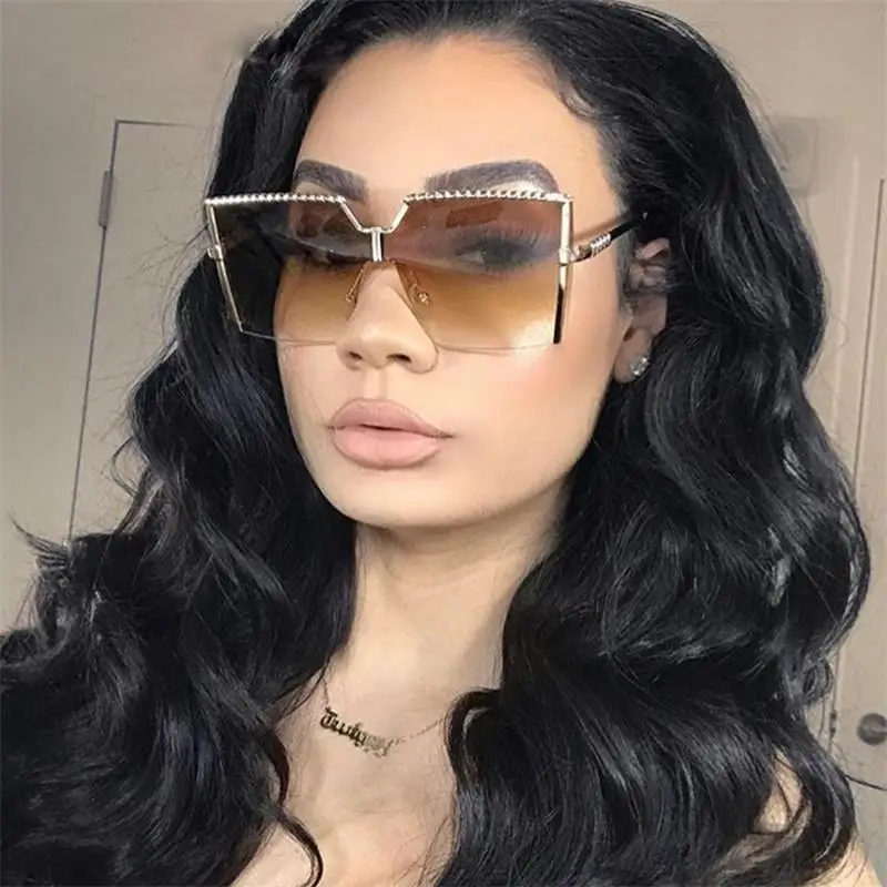 

Dachuan 2021 Live Show Video Promotion Big Lens Metal Sunglasses Twisted Strong Temples High Quality Sunglasses