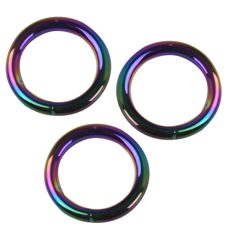 

New Arrival  Rainbow Color Circle,Metal Circle Ring for Handbag