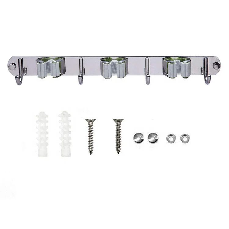 Broom Mop Holder Wall Mount Installation Broom Mop Hanger Organizer