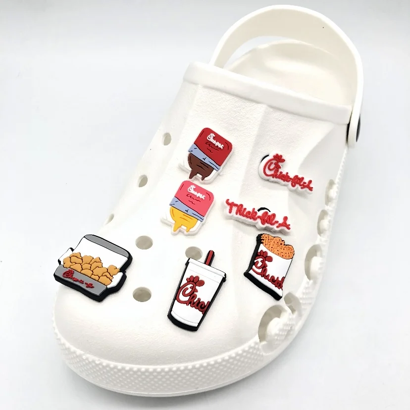 

Custom Logo Shoe Charms for Sandals Pvc Clog Charms, Picture